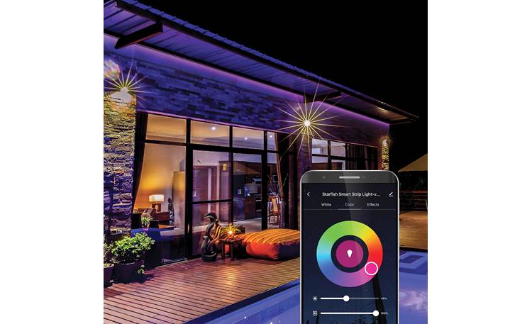 Satco Starfish T20 RGB and Tunable White LED Outdoor Tape Light (16 feet) App control gives you millions of choices to highlight your outdoor spaces