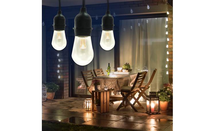 Satco Starfish RGB and Warm White Outdoor LED String Lights (24 feet) Set the mood for a quiet dinner for two