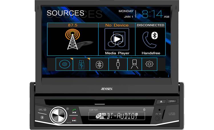 Jensen CDR7011 The CDR7011 features a motorized touchscreen display