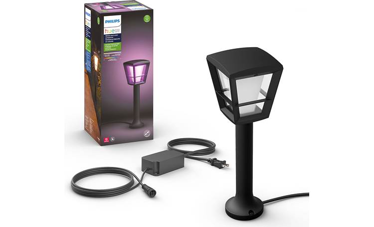 Philips Hue Econic White and Color Ambiance Outdoor Pedestal Base Kit (600 lumens) Includes 100 watt power supply