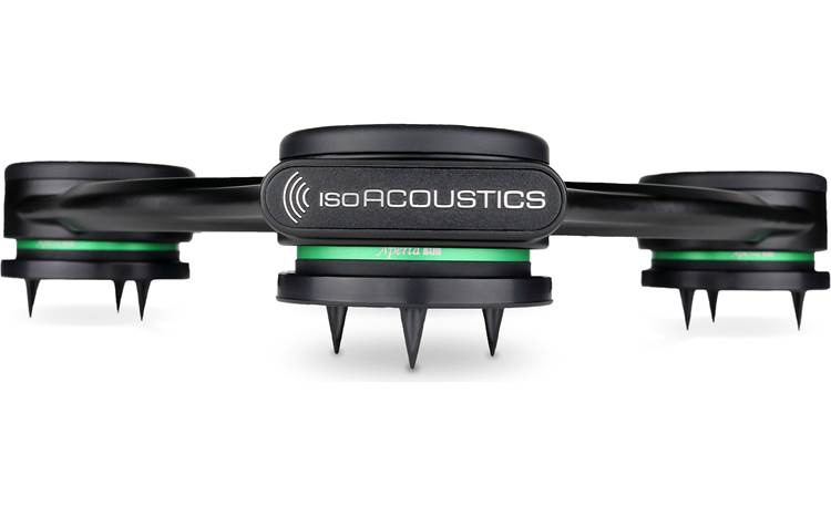 IsoAcoustics Aperta Sub Shown with carpet spikes in place