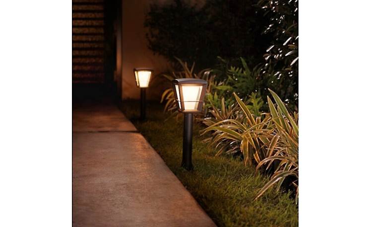 Philips Hue Econic White and Color Ambiance Outdoor Pedestal Base Kit (600 lumens) From warm to cool white light