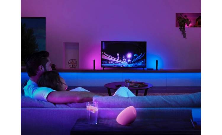 Philips Hue TV Light Package Create an even more dramatic lighting experience by adding additional Hue colored lights to your entertainment area (sold separately)