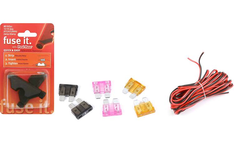 Wiring Kit for Processors and Low-Current Devices fuse holders, fuses, and wire