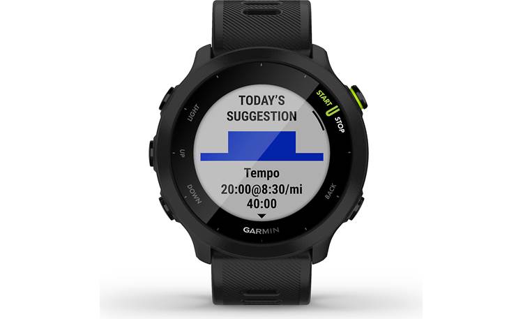 Garmin Forerunner 55 (Black) GPS running smartwatch at Crutchfield