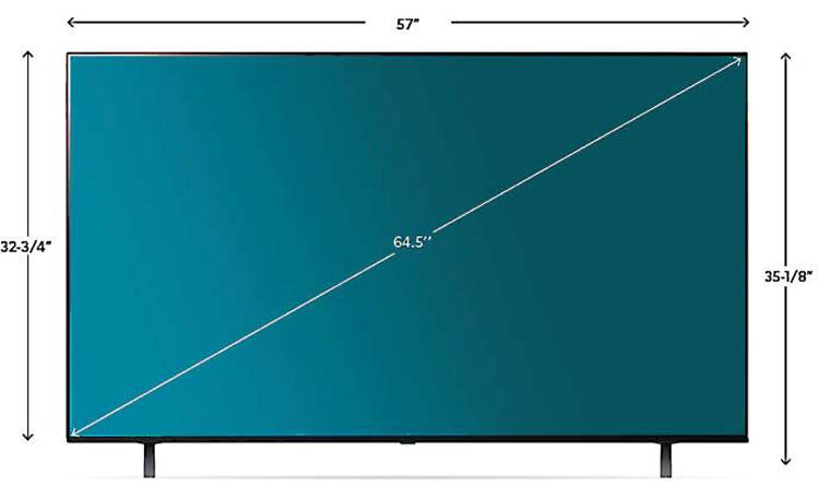 LG OLED65A1PUA Dimensions