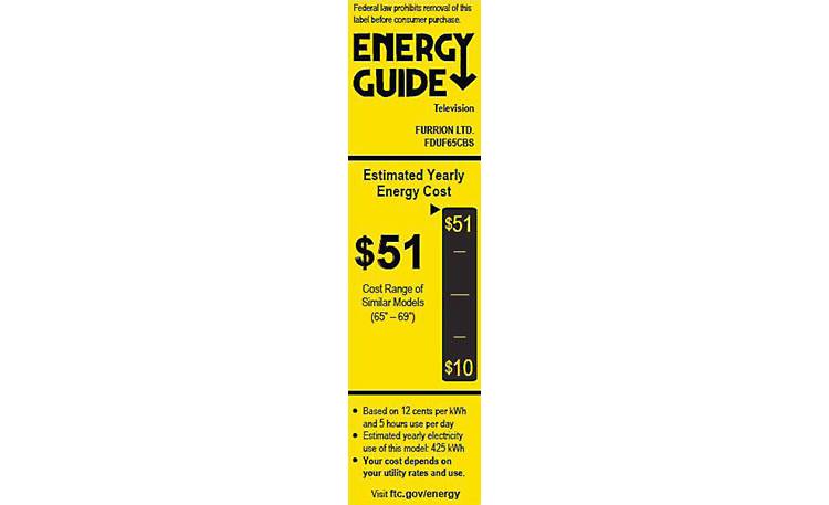 Furrion Aurora® FDUF65CBS Energy Guide