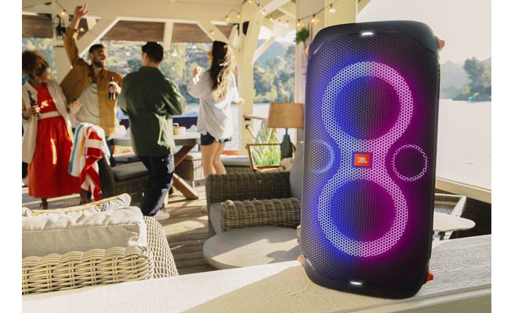 JBL PartyBox 110 Portable Bluetooth® speaker with light display at