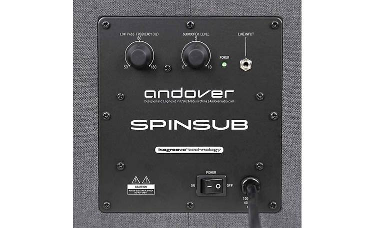 Andover Audio SpinSub Easy-to-use volume and low-pass filter dials