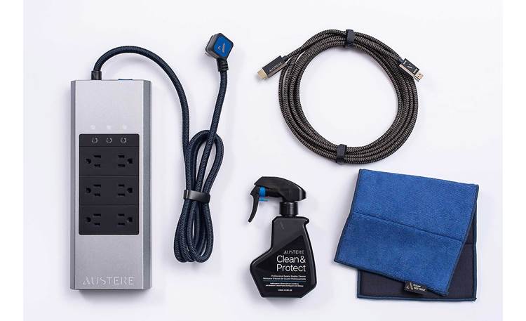 Austere Home Theater III Series Collection Includes HDMI cable, power protection, and cleaning kit