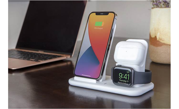 Scosche Base3™ 3-in-1 Wireless Charging Dock Charge from compatible computer with included USB-C cable (devices not included)
