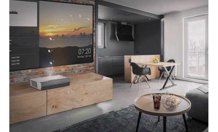 Optoma CinemaX P2 Ultra Short Throw Projector Access internet features via Wi-Fi or wired connection