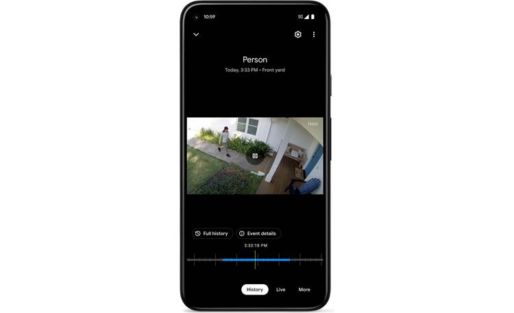 Google Nest Indoor/Outdoor Cam Recognizes whether it's a person, animal, or vehicle