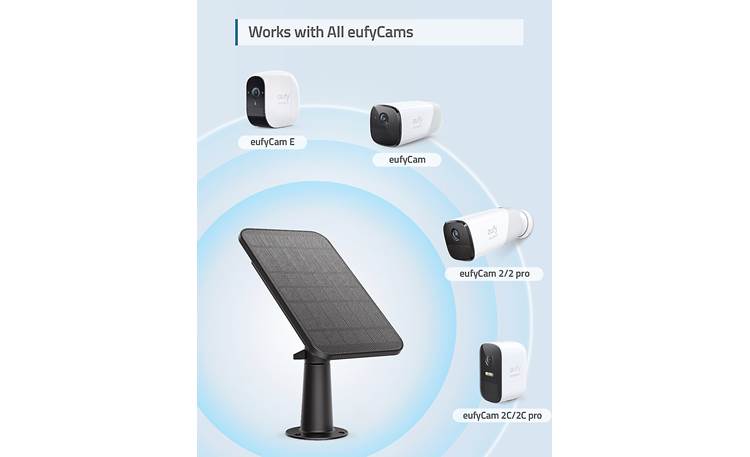 eufy Security eufyCam Solar Panel Compatible with eufyCam, eufyCam E, eufyCam 2/2 Pro, eufyCam 2C/2C Pro (sold separately)