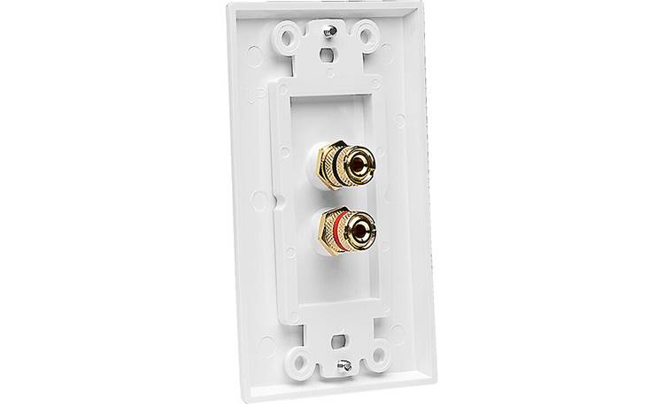 RiteAV Dual Gang Wall Plate - 2 RCA & 10 Banana Speaker Connectors, White