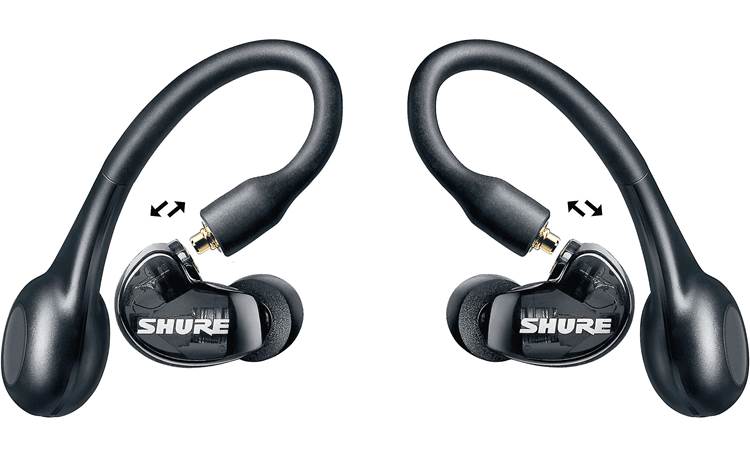 Shure AONIC 215 (Gen 2) True wireless Bluetooth adapters connect to the earbuds