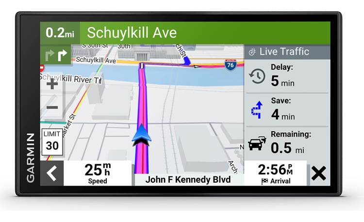 Garmin DriveSmart™ 66 Garmin Live Traffic can help save you time