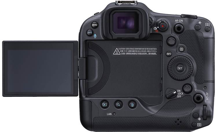 Canon EOS R3 (no lens included) Shown with rotating LCD screen extended