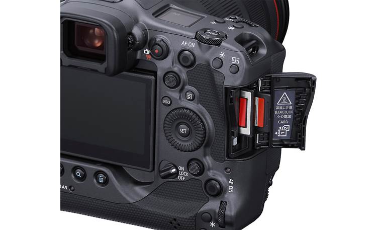 Canon EOS R3 (no lens included) Dual media slots for simultaneous file recording