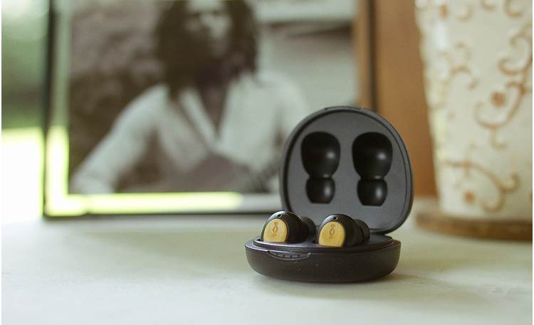 House of Marley Champion Solid bamboo accents and charging case made from natural wood-fiber composite