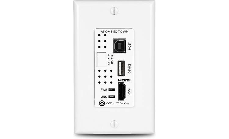 Atlona AT-OME-EX-TX-WP Shown with white faceplate (both black and white plates are included)