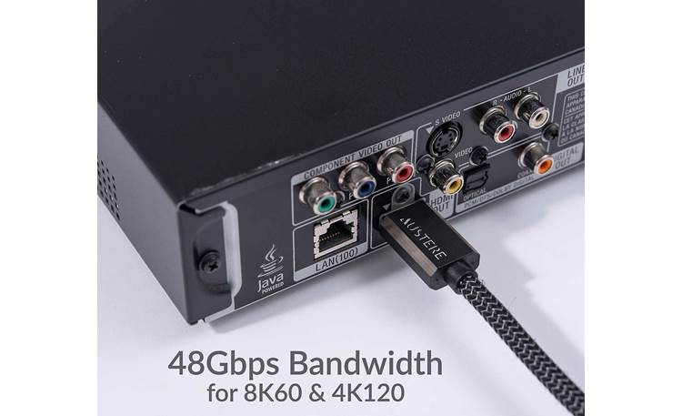 Austere VII Series 8K HDMI Cable LinkFit connectors provide a snug grip so that cable stays connected