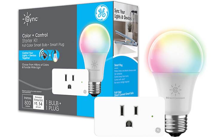 C by GE Color Bulb and Indoor Plug Starter Kit Front