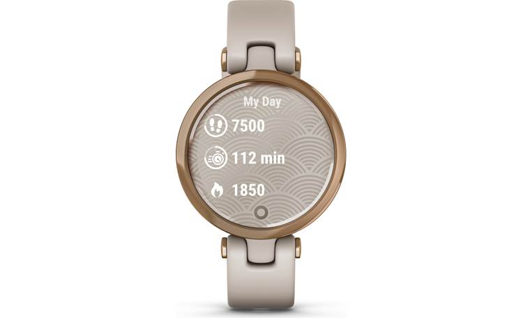 Garmin Lily (Sport Edition, Rose Gold, light sand silicone band