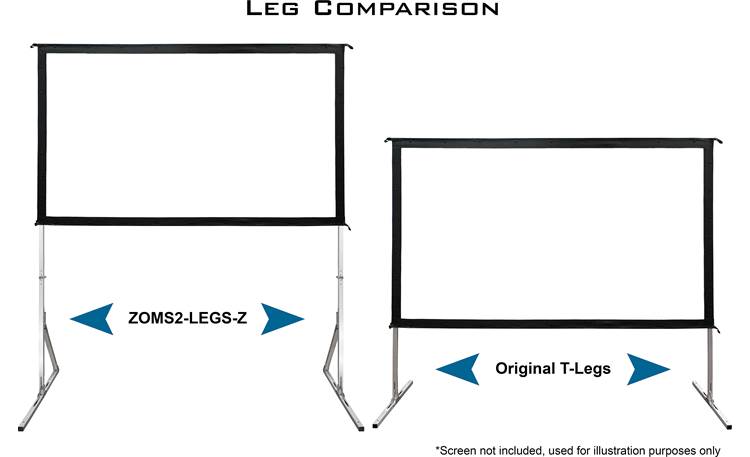 Elite Screens ZOMS2-LEGS-Z Extension legs raise screen height by 27"