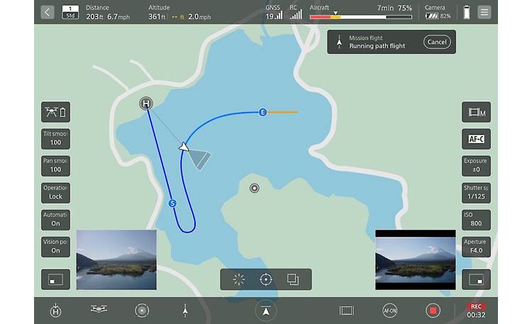 Sony Airpeak S1 Plan and execute preset flight routes