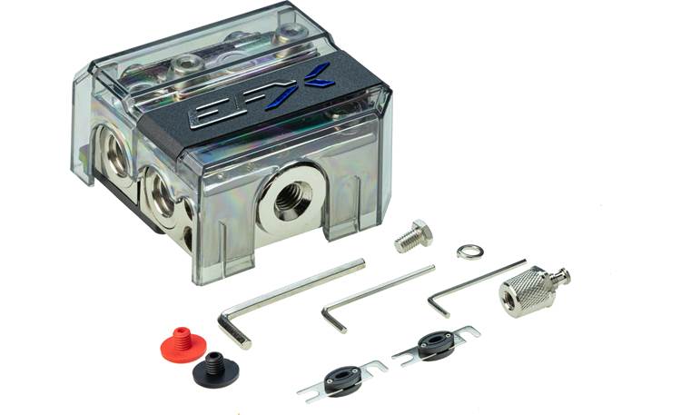EFX Delta Ultimate Battery Clamp with tightening tools, pole ID inserts, fuses, and charging post