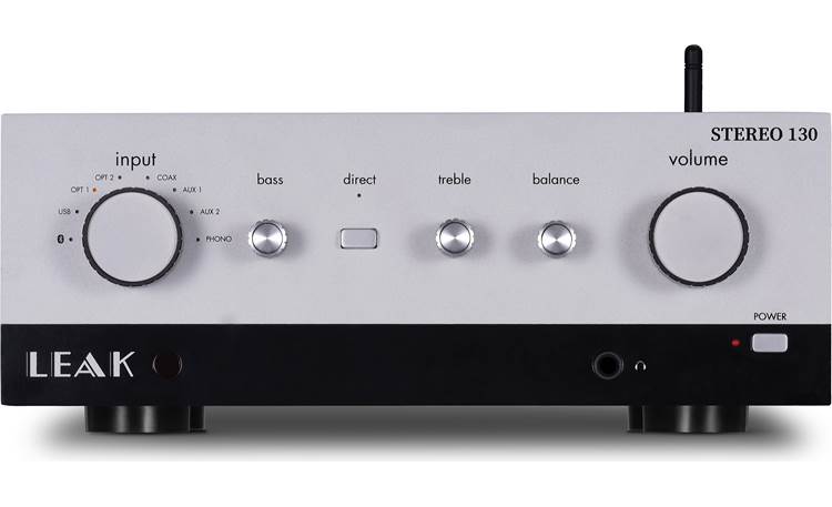 LEAK Audio STR130/CDT Front of LEAK Stereo 130 integrated amp (LEAK CDT is included in bundle)