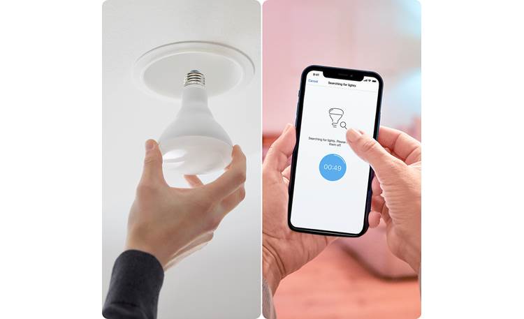 WiZ Full Color BR30 Bulb (650 lumens) Screw into standard E26 fixtures, then use the free WiZ Connected app for setup