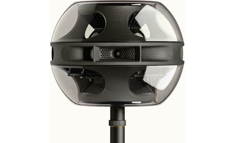 Syng Cell Alpha (With Table Stand) Three horn-loaded midrange drivers with concentrically mounted tweeters