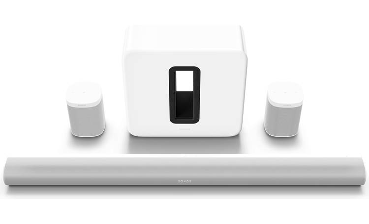 nægte bladre tilfredshed Sonos Arc 5.1.2 Home Theater Bundle (White) Includes Sonos Arc Dolby Atmos®  sound bar, Gen-3 Sub, and two Sonos Ones at Crutchfield
