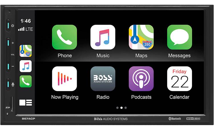 Android Auto 5 Channel 2000 Output Class D Amplifier 6.5 Inch 300 Output Speakers Apple CarPlay BOSS Audio Systems Elite BE7ACPB Car Stereo Package 8 Inch 600 Output Subwoofer No CD Bluetooth 