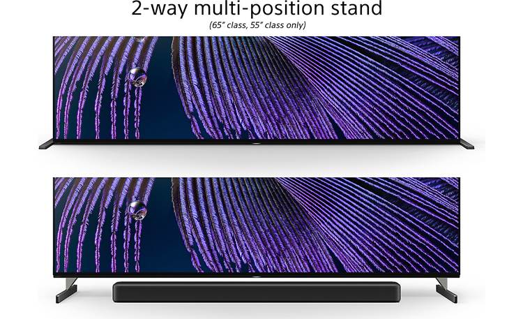 Sony MASTER Series XR-55A90J Two-position stand offers flexibility