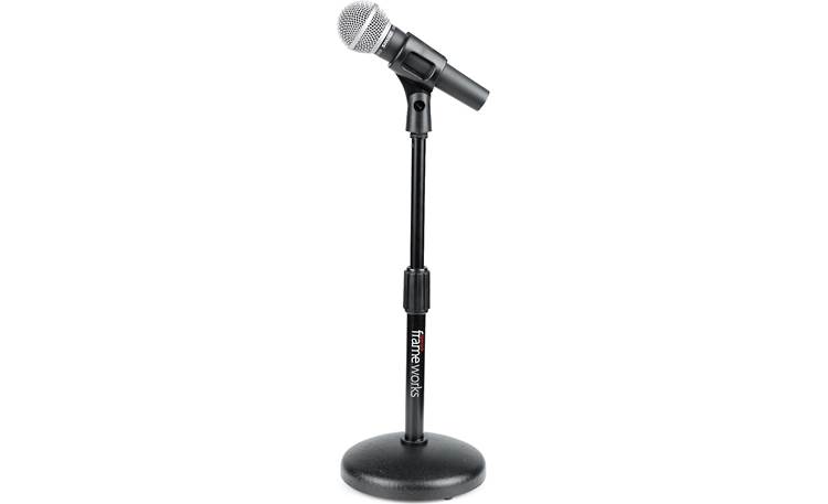 Gator Frameworks Desktop Mic Stand Stand fits US and European mic clips