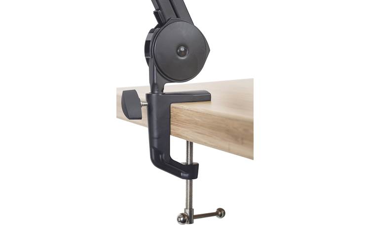 Gator Frameworks Desktop Mic Boom Stand Can be securely clamped to the end of a table or desk