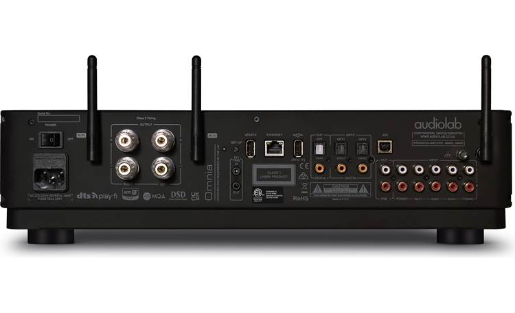 Audiolab Omnia Back, showing bountiful digital and analog inputs and outputs