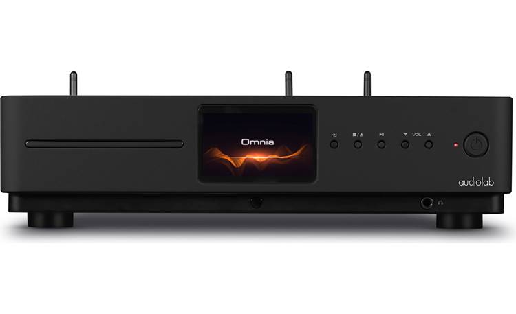 Audiolab Omnia Shown with included Bluetooth and dual Wi-Fi antennas attached