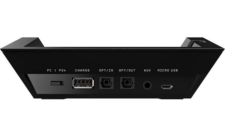 Astro A50 Gen 4 (PlayStation®) Base station has optical digital pass-through, auxiliary 3.5mm, USB-A, and Micro-USB connections