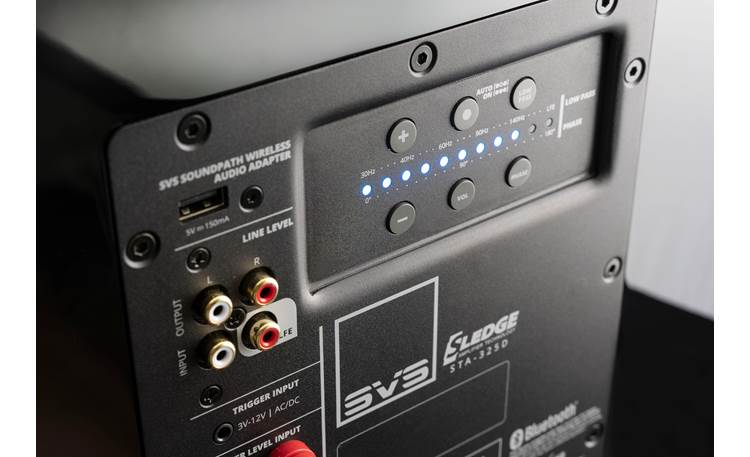 SVS SB-1000 Pro Rear-mounted controls with helpful LED display and easy-to-use push-buttons