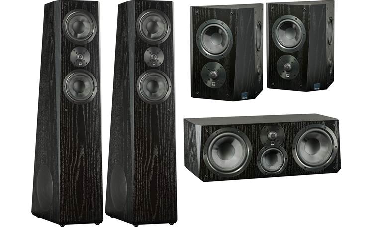 SVS Ultra Tower 5.0 Home Theater Speaker System Ultra tower, center, and surround speakers in this system