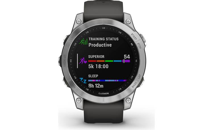 Garmin Fenix 7S Multisport GPS Watch - Silver with Graphite Band