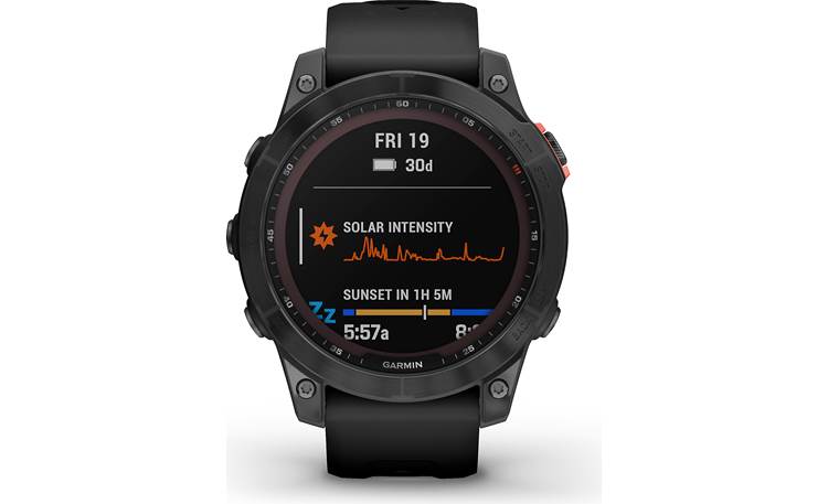  Garmin fenix 7 Solar, adventure smartwatch, with Solar Charging  Capabilities, rugged outdoor watch with GPS, touchscreen, health and  wellness features, slate gray with black band : Electronics