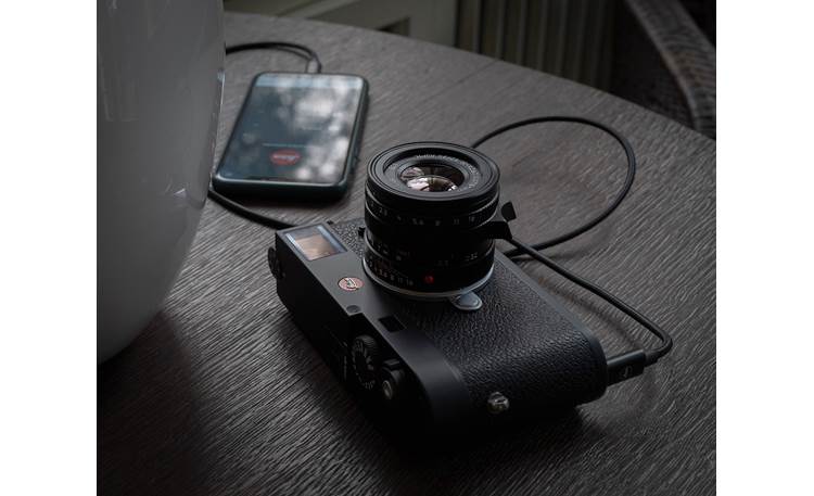 Leica M11 (no lens included) Shown with lens (sold separately) and included Leica Fotos cable