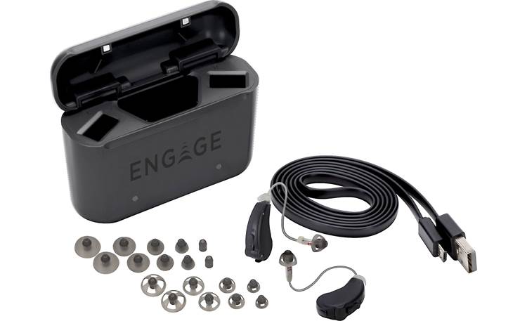 Lucid Hearing Engage™ (Rechargeable) The Engage hearing aids come with a variety of ear tips for getting a snug fit