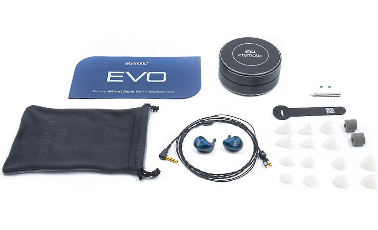 Etymotic Research EVO The EVO IEMs come with a nice carrying case and a wide assortment of ear tips