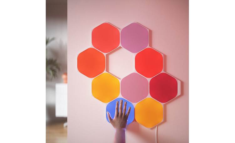 Nanoleaf Shapes Hexagon Smarter Kit Can be controlled with customizable Touch Actions